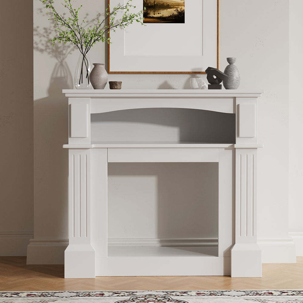 Smallbee Fireplace Cabinet with 18inch Electric Fire | Touchscreen-enabled, remote-controlled, timer-operated