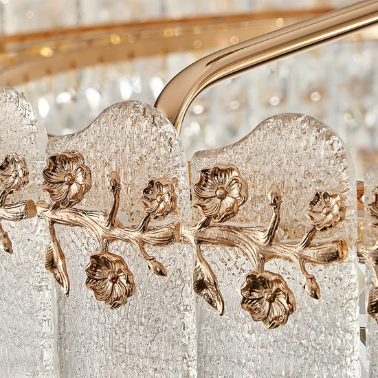 Lightsin Contemporary Crystal Pendant Light Oval and Round Dimmable Ceiling Fixture for Living Room and Hall Lightsin UK 