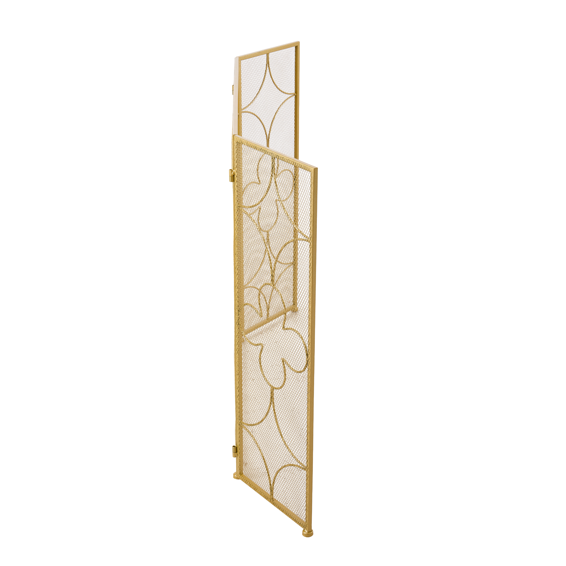 Smallbee Iron Fireplace Screen Gold Powder Coated – 122x2.3x77.5cm