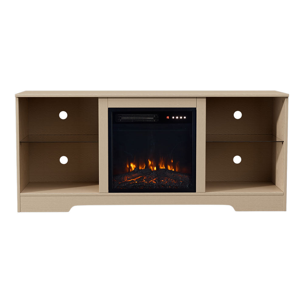 Smallbee Fireplace Cabinet with 18inch Electric Fire | Touchscreen-enabled, remote-controlled, timer-operated