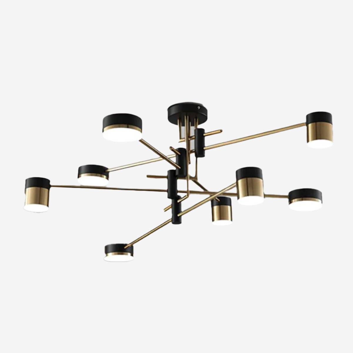 Modern Black & Gold LED Ceiling Light | Flush Mount Fixture with 3 Colour Temperatures