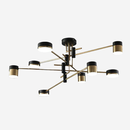 Modern Black & Gold LED Ceiling Light | Flush Mount Fixture with 3 Colour Temperatures