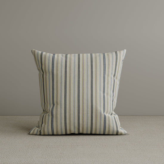 Square Exclusive Design Cushion in Light Blue Striped Cotton Linen, 45*45CM