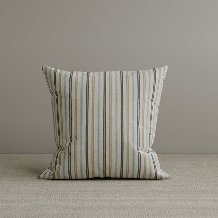 Square Exclusive Design Cushion in Light Blue Striped Cotton Linen, 45*45CM