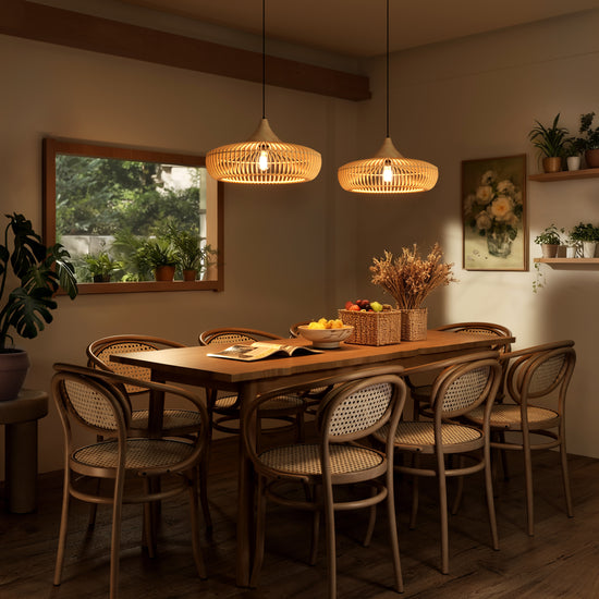 Shadome-Handcrafted Wooden Kitchen Pendant Light Fixtures