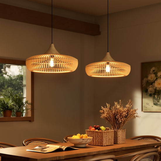 Shadome-Handcrafted Wooden Kitchen Pendant Light Fixtures