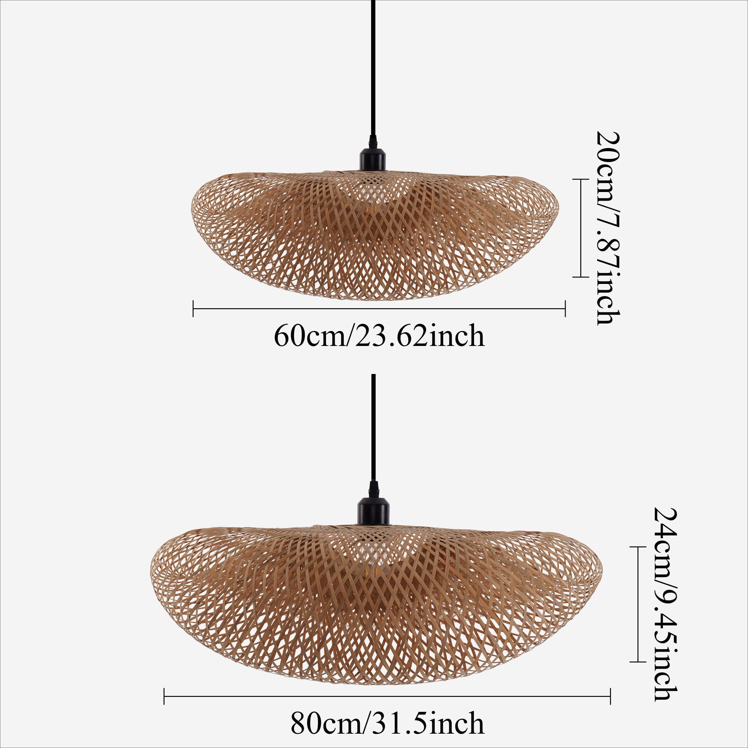 Lightsin Eco-Friendly Handmade Bamboo Pendant Light for Dining Room & Living Room Lightsin UK 