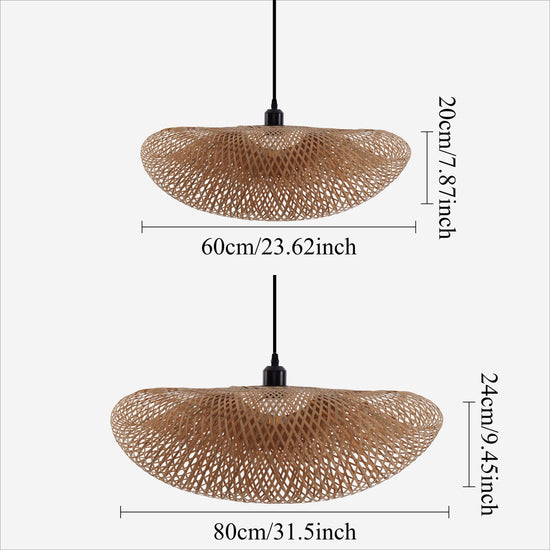 Lightsin Eco-Friendly Handmade Bamboo Pendant Light for Dining Room & Living Room Lightsin UK 