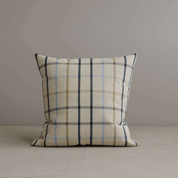 Square Exclusive Design Cushion in Light Blue Checkered Cotton Linen, 45*45CM