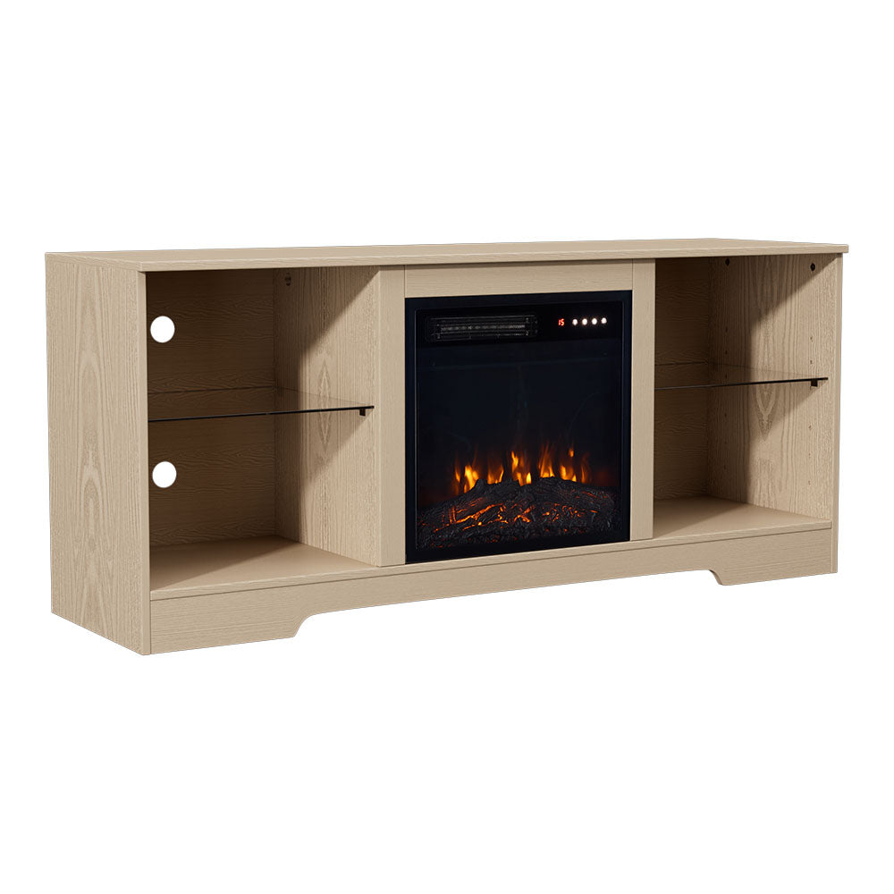 Smallbee Fireplace Cabinet with 18inch Electric Fire | Touchscreen-enabled, remote-controlled, timer-operated