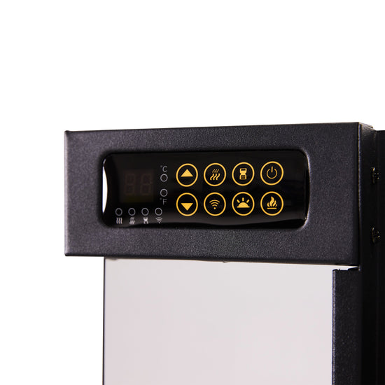 Smallbee 42/48/56/72inch 3-Sided Black/White Electric Fireplace with Remote Control, WiFi Function, Adjustable LED Flames and Heating Modes