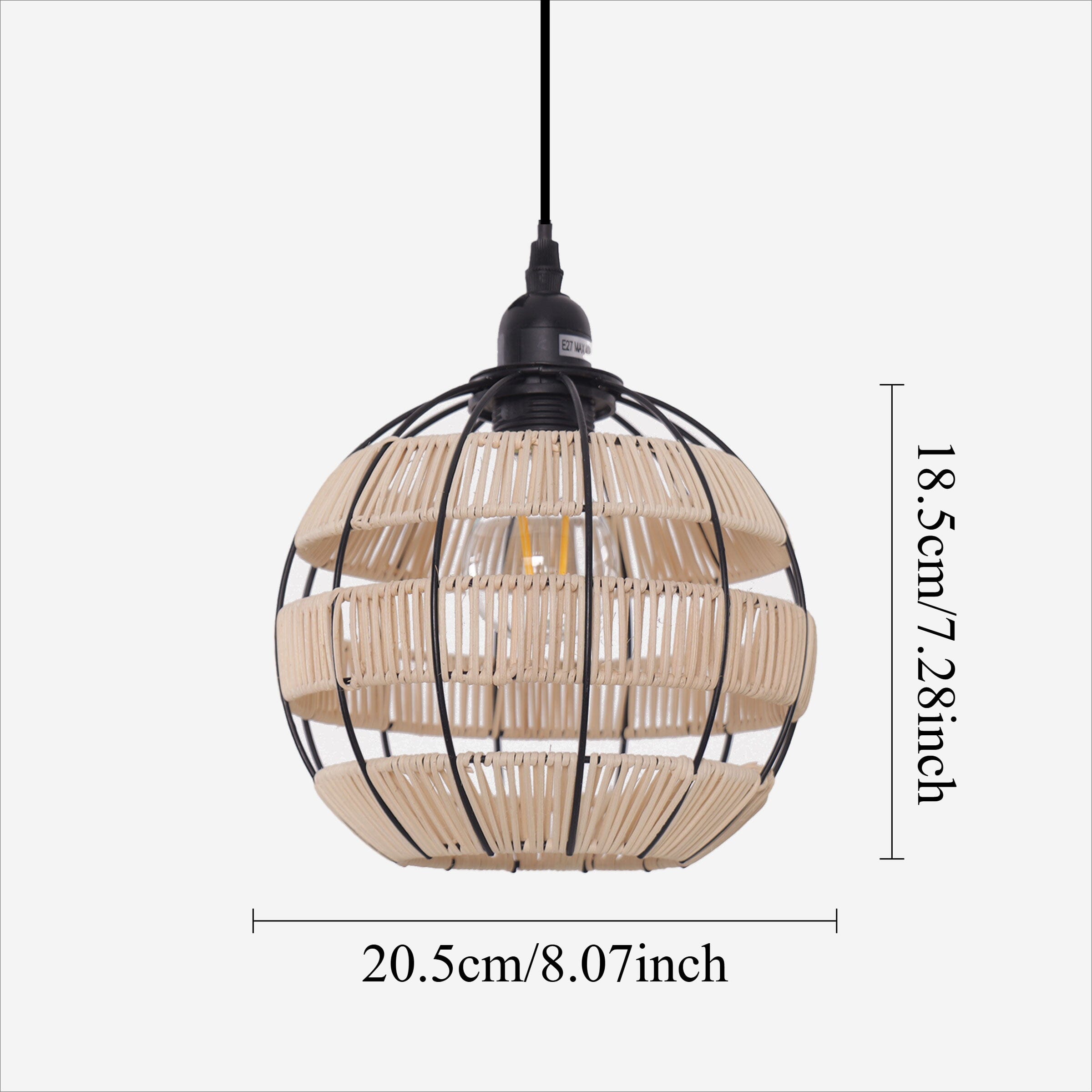 Lightsin Woven Sphere Pendant Light for Cozy Natural Elegance Lightsin UK 