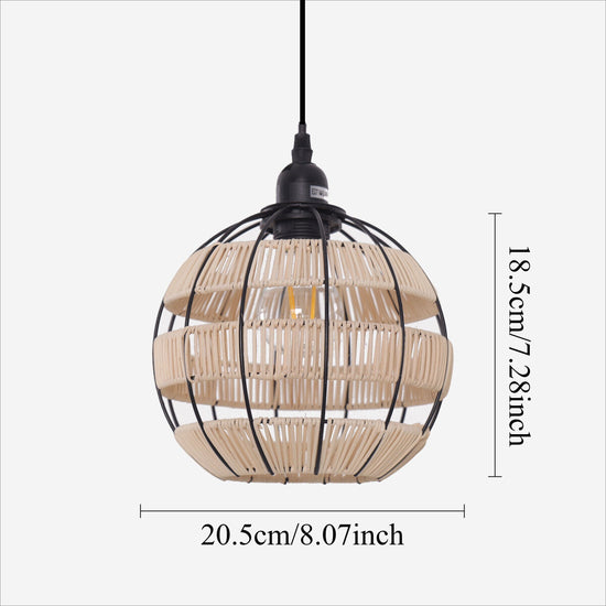 Lightsin Woven Sphere Pendant Light for Cozy Natural Elegance Lightsin UK 