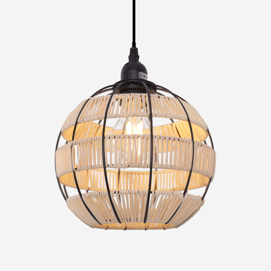 Lightsin Woven Sphere Pendant Light for Cozy Natural Elegance Lightsin UK 