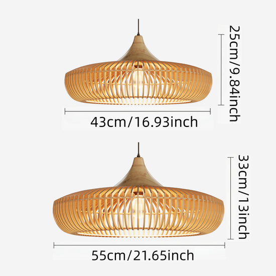 Shadome-Handcrafted Wooden Kitchen Pendant Light Fixtures