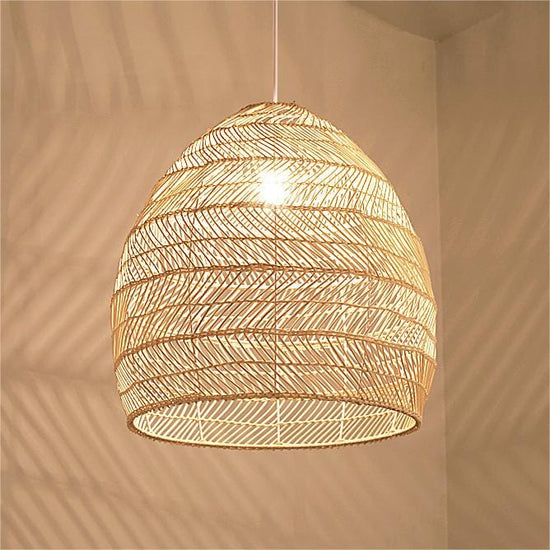 Lightsin Rattan Art Pendant Light Hanging Decor Rustic Style Lightsin UK 