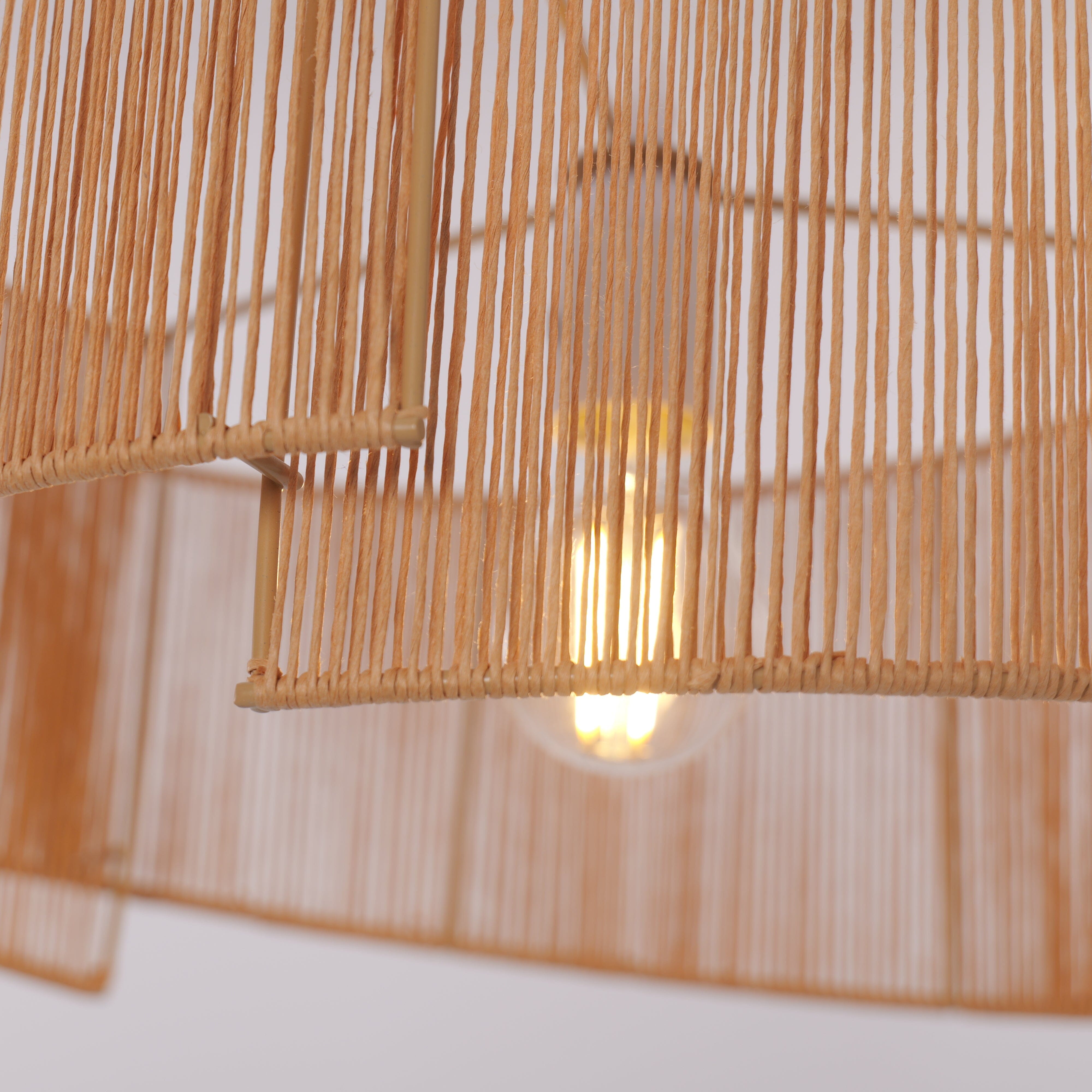 Twist Handwoven Paper Rope Pendant Light for Cozy Living Spaces Lightsin UK 