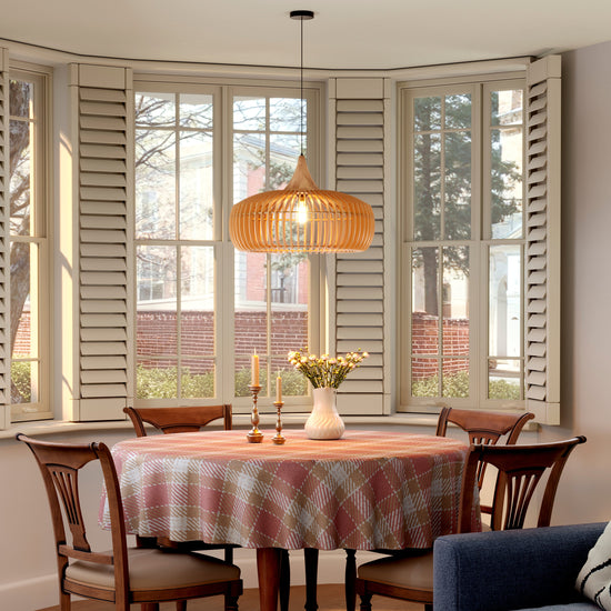 Shadome-Handcrafted Wood Pendant Light for Kitchen Island and Modern Interiors
