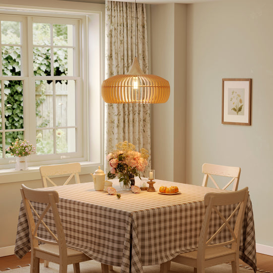 Shadome-Handcrafted Wood Pendant Light for Kitchen Island and Modern Interiors