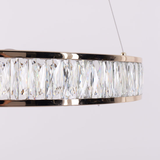 Lightsin Luxurious Gold Crystal LED Halo Pendant Light Lightsin UK 