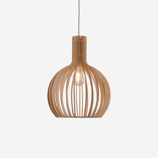 Lightsin Scandinavian LED Wooden Birdcage Pendant Light Lightsin UK 
