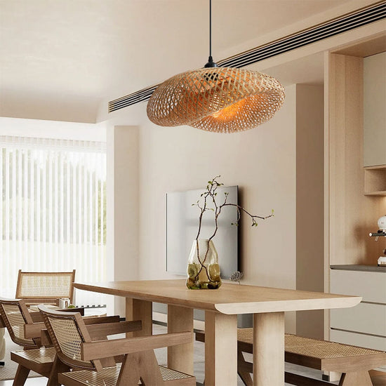 Lightsin Eco-Friendly Handmade Bamboo Pendant Light for Dining Room & Living Room Lightsin UK 