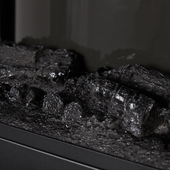 Smallbee 3-Sided Freestanding Electric Fireplace with Remote Control – Black, 900/1800W, Adjustable LED Flame & Temperature