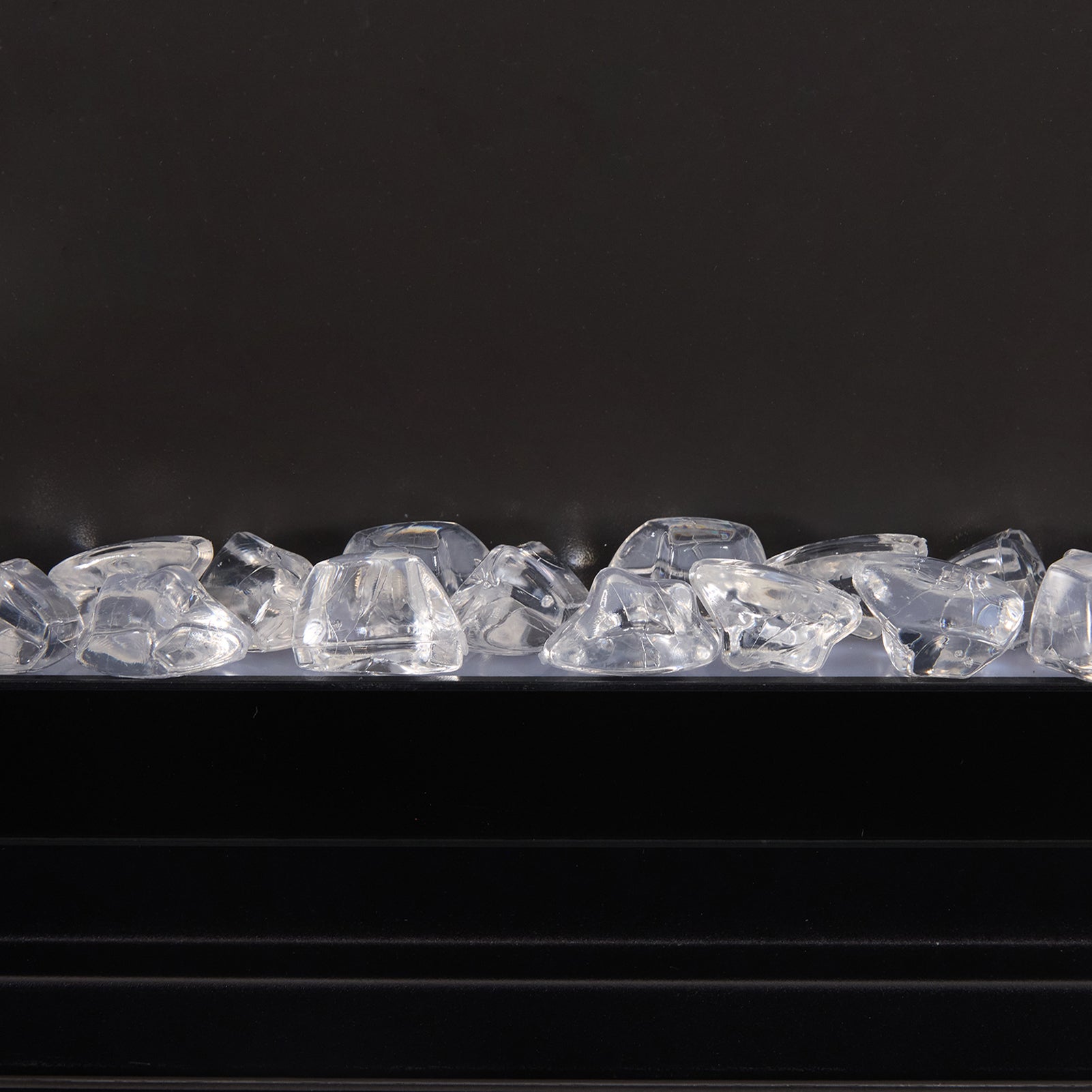 Smallbee 40/50/60inch Black Wall Mounted & Recessed Electric Fireplace with Adjustable Flame & Brightness