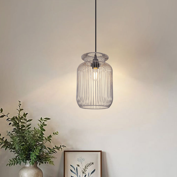 Lightsin Sleek Modern Grey Iron Pendant Light for Home D¨¦cor Living and Home 