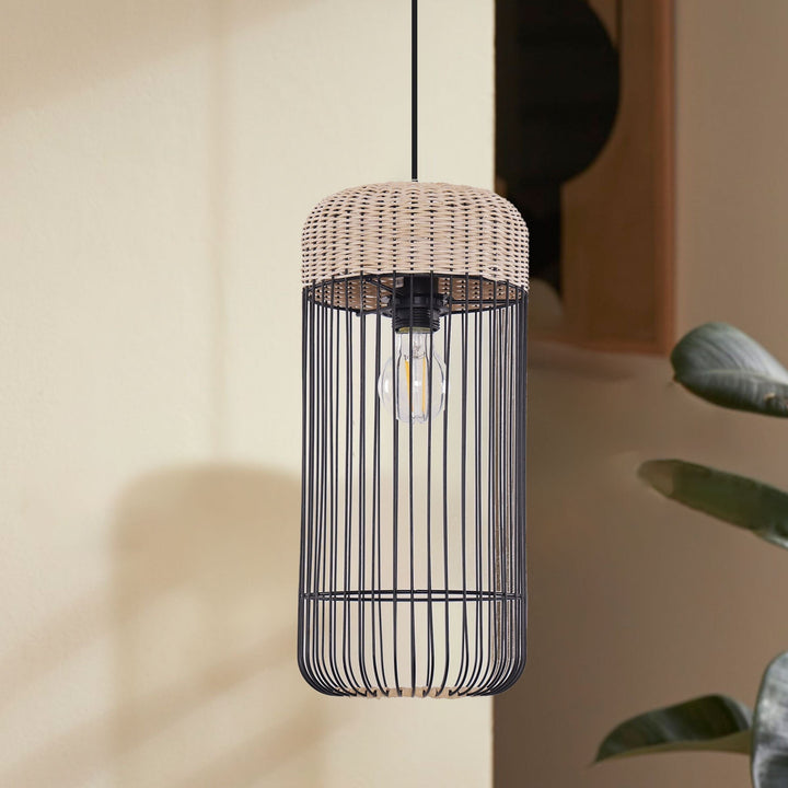 ‍Lightsin Woven Rattan Cylinder Pendant Light for Warm and Inviting Spaces (100% off) Lightsin UK 1 Unit 
