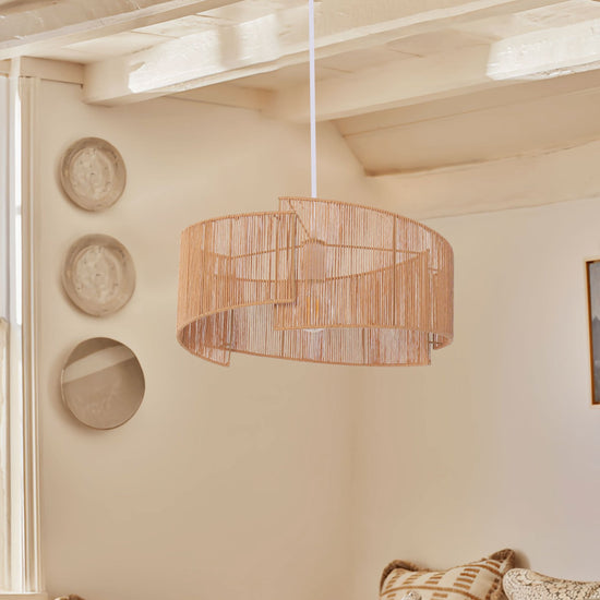 Lightsin Twist and Flow Woven Pendant Light for Serene Living Spaces Lightsin UK 
