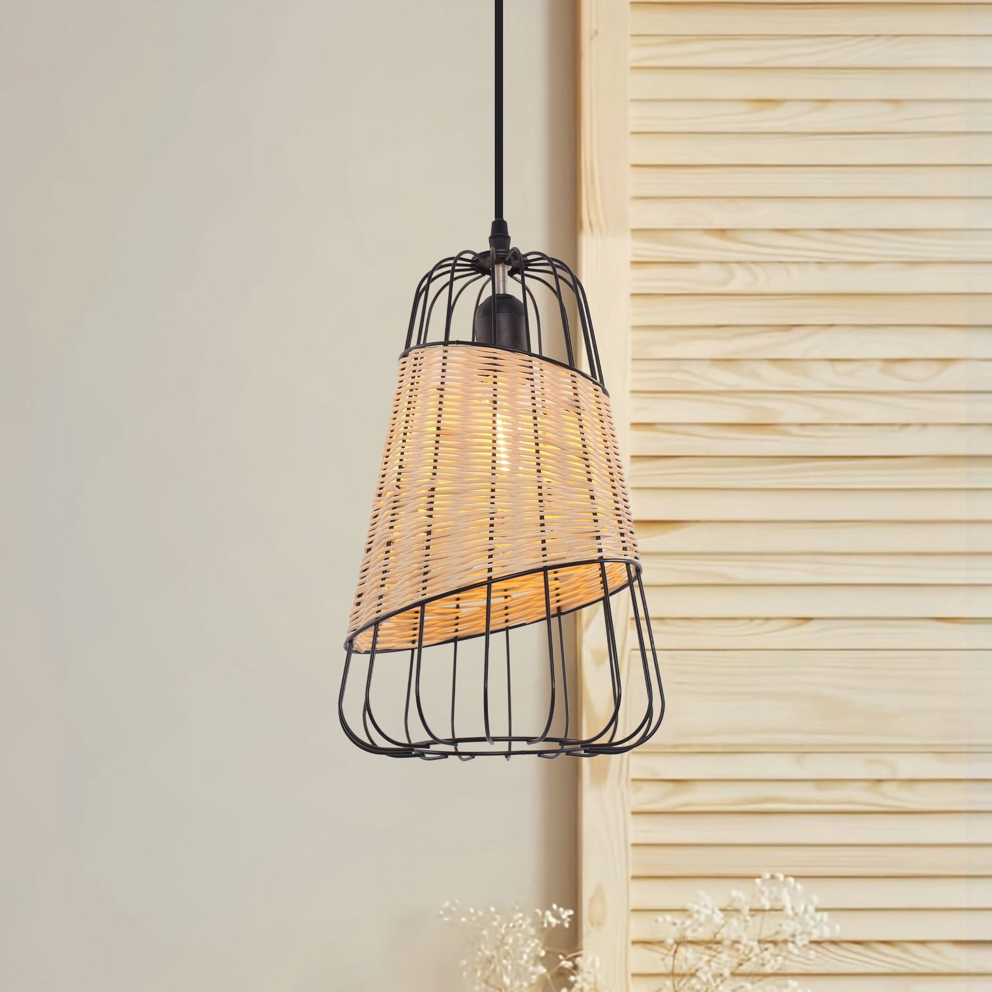 Lightsin Lantern-Inspired Rattan Ceiling Light for Cozy Natural Elegance Lightsin UK 