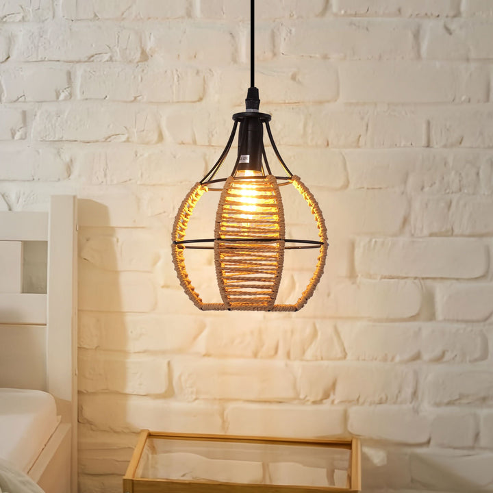 Lightsin Woven Paper Rope Pendant Light for Cozy Elegance and Timeless Charm Lightsin UK 